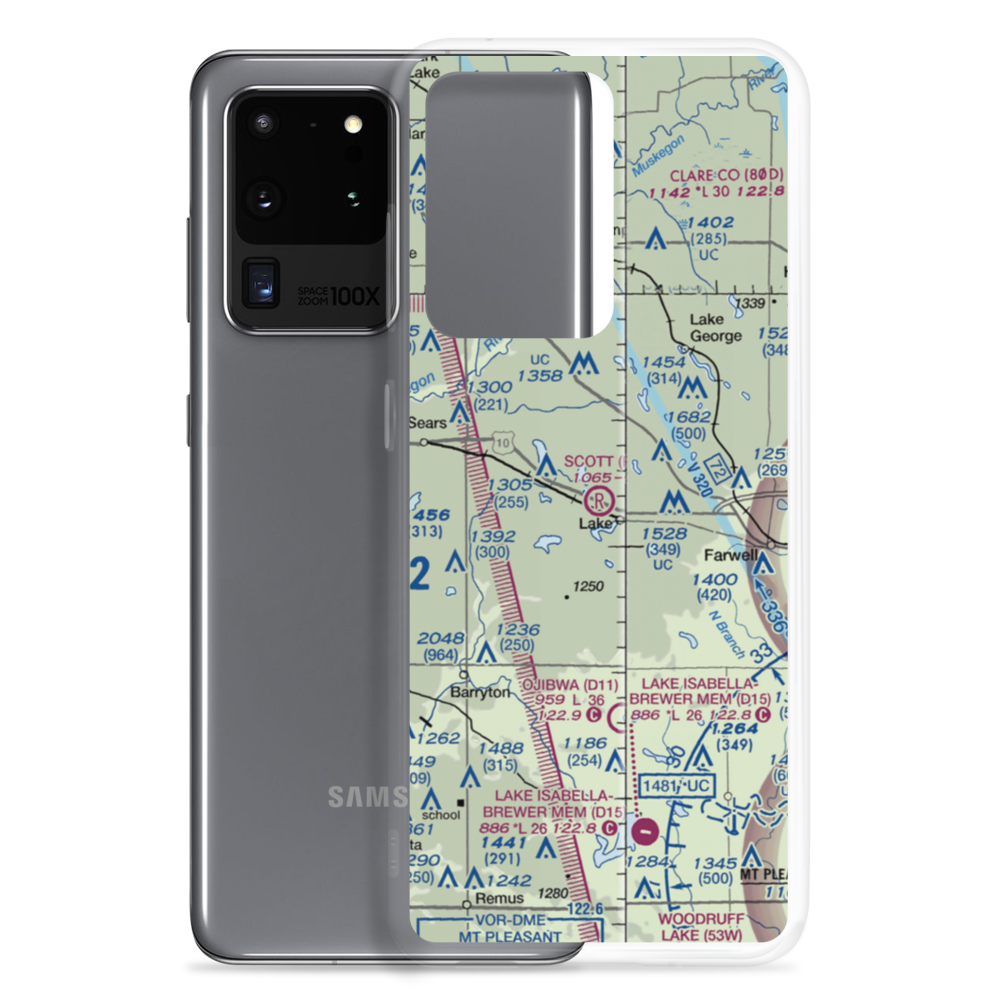 Scott Airstrip (07MI) VFR Sectional Samsung Case Samsung Galaxy S20 Ultra model shown