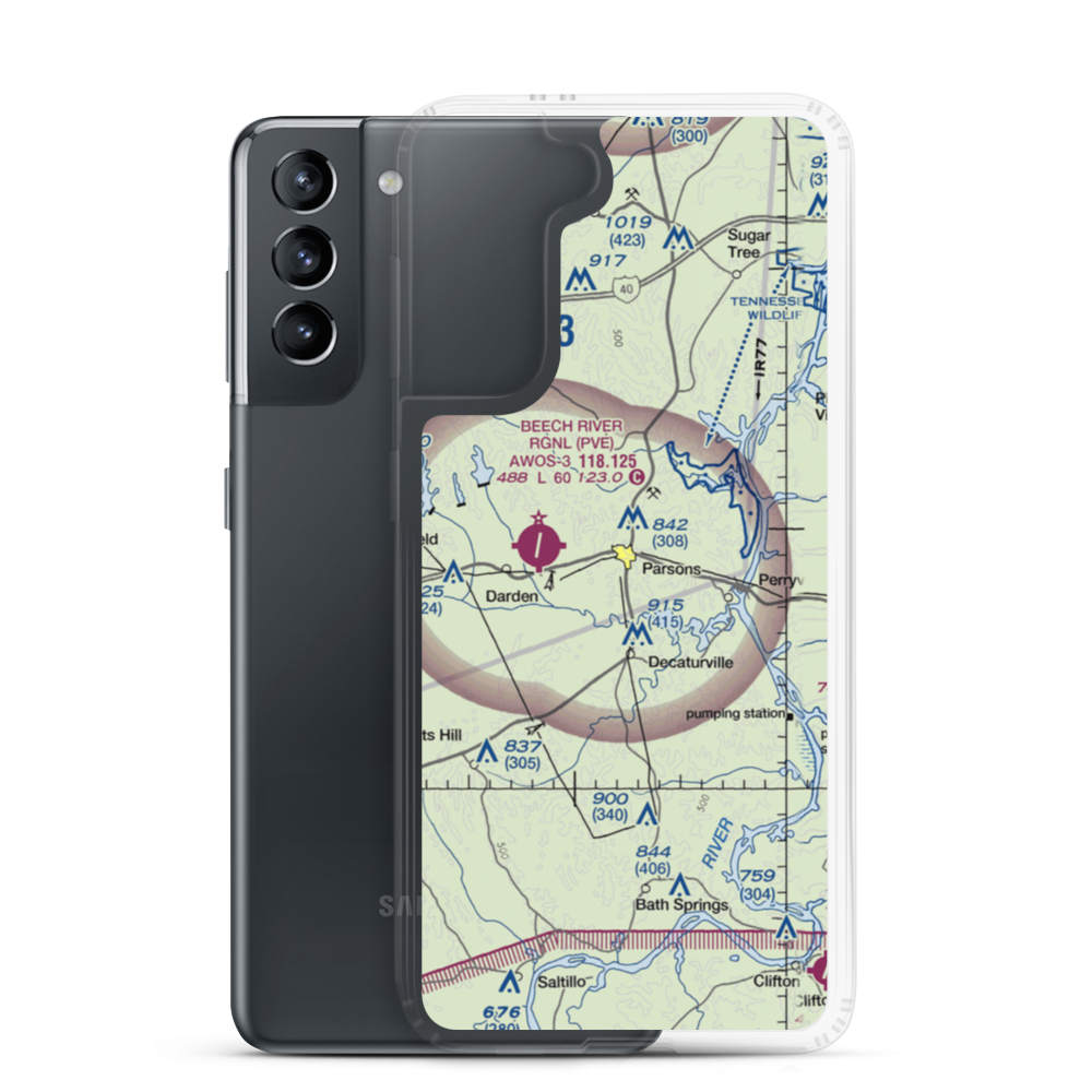 Scott Field (0M1) VFR Sectional Samsung Case Samsung Galaxy S21 model shown