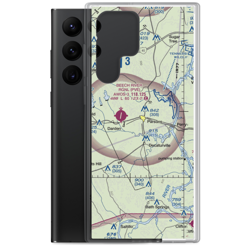 Scott Field (0M1) VFR Sectional Samsung Case Samsung Galaxy S22 Ultra model shown