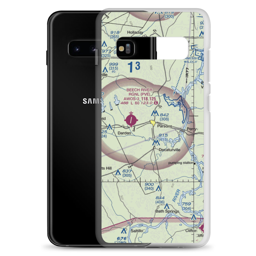 Scott Field (0M1) VFR Sectional Samsung Case Samsung Galaxy S10+ model shown