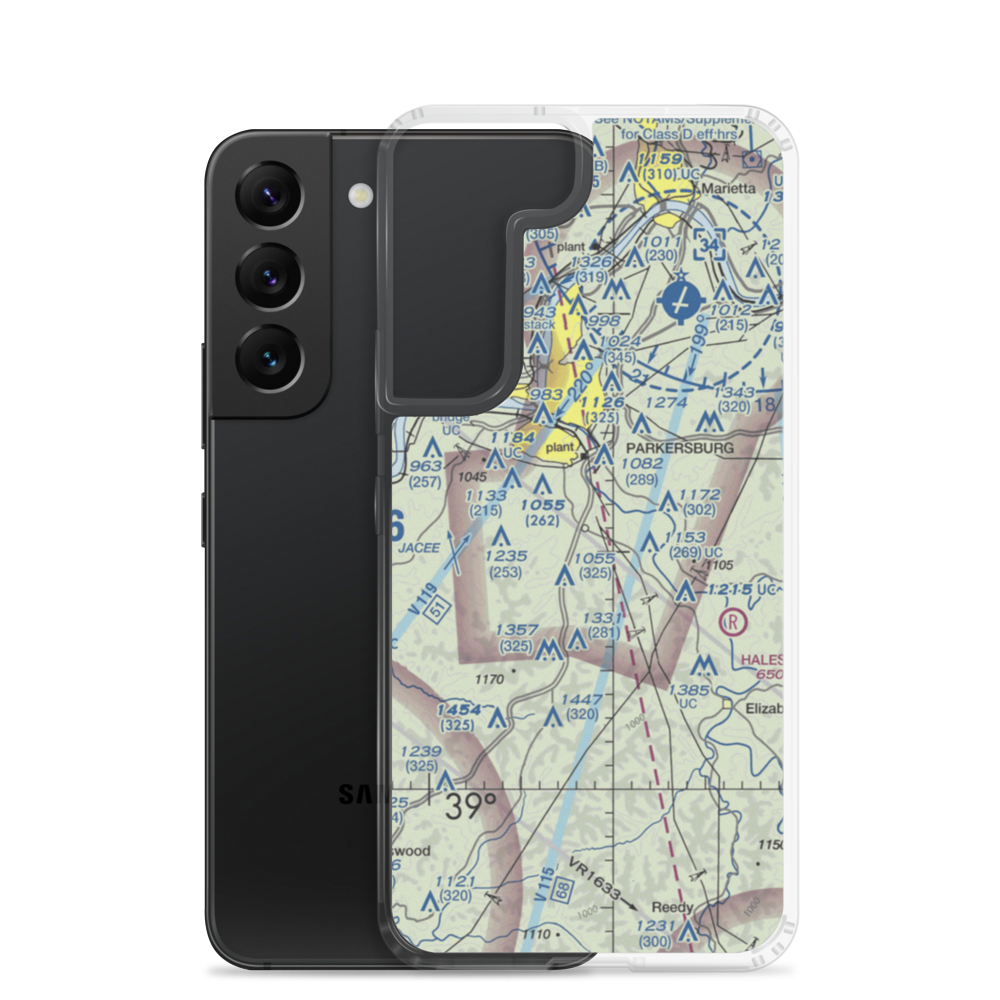 Scott Field (WV64) VFR Sectional Samsung Case Samsung Galaxy S22 model shown