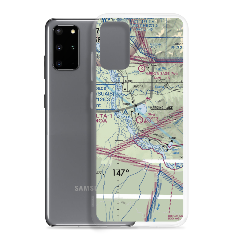 Scotts Airport (0AK0) VFR Sectional Samsung Case Samsung Galaxy S20 Plus model shown