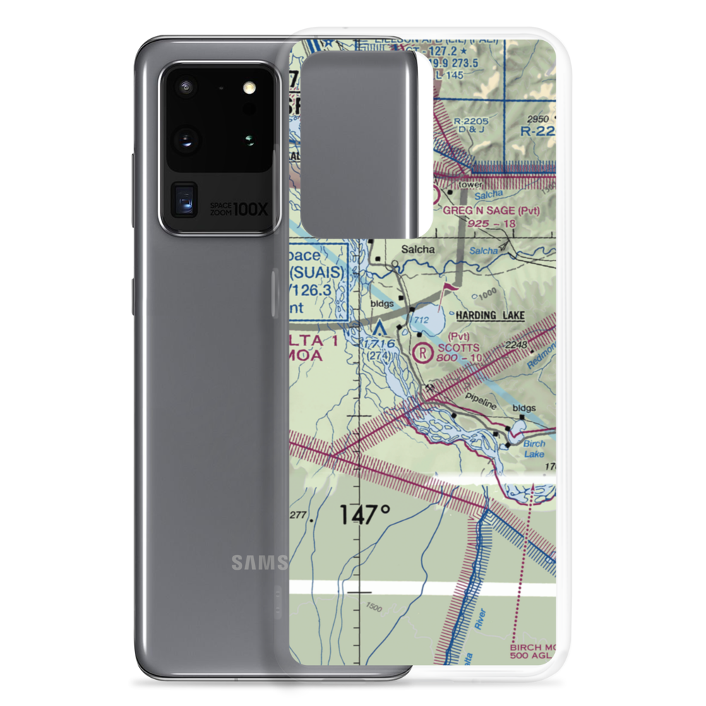 Scotts Airport (0AK0) VFR Sectional Samsung Case Samsung Galaxy S20 Ultra model shown