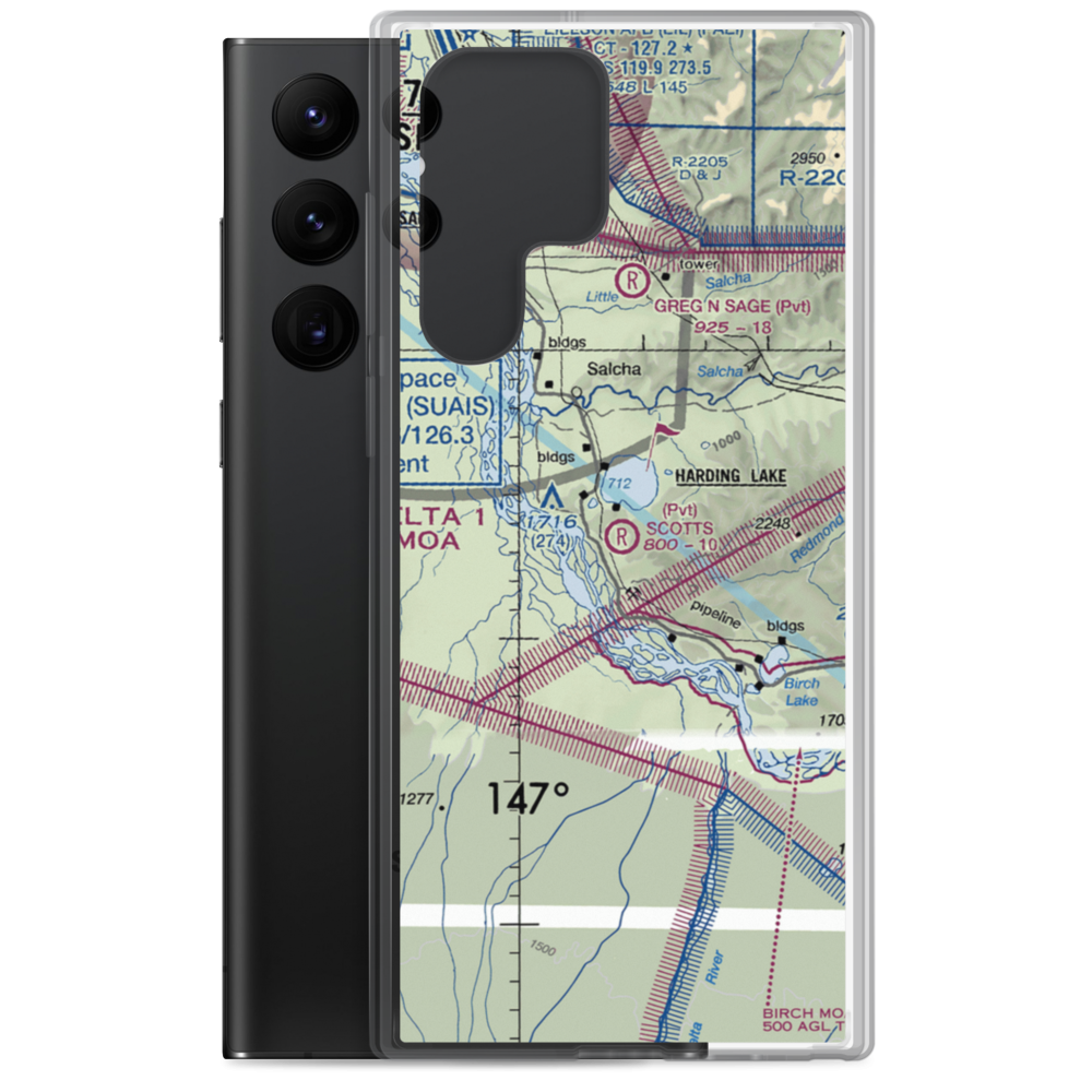 Scotts Airport (0AK0) VFR Sectional Samsung Case Samsung Galaxy S22 Ultra model shown