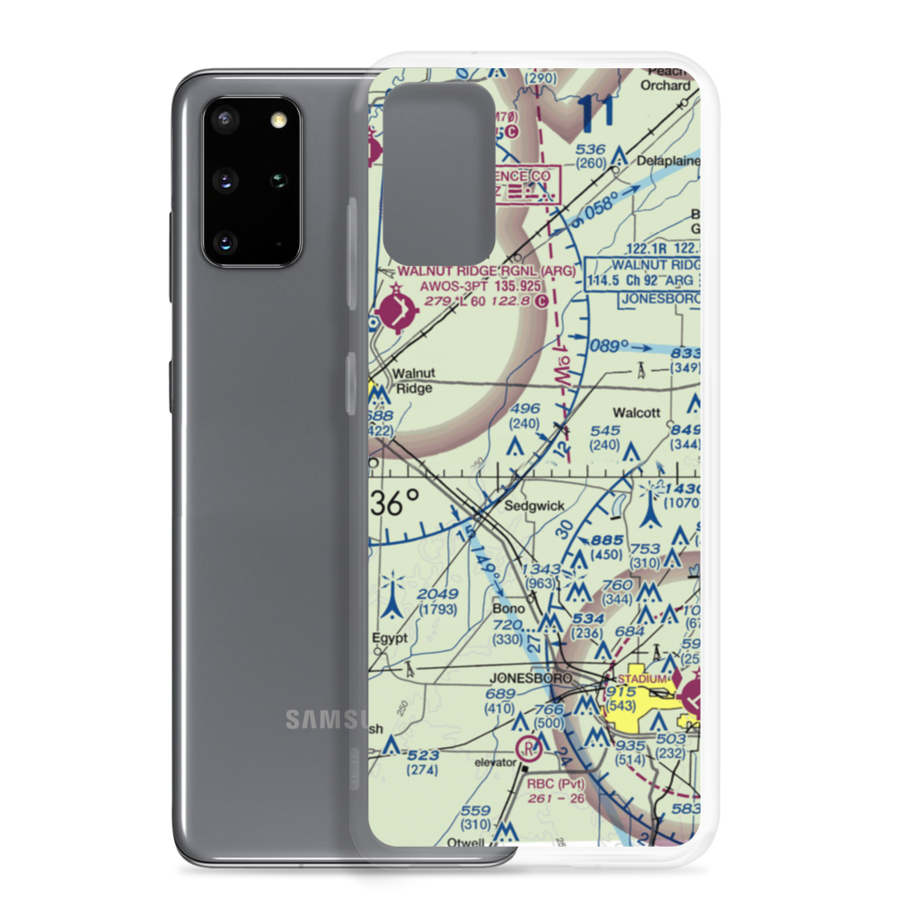 Scotts Field (RSCO) VFR Sectional Samsung Case Samsung Galaxy S20 Plus model shown