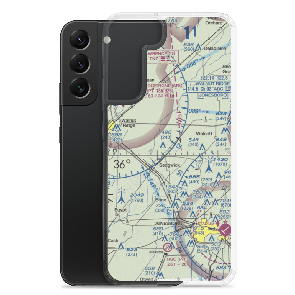 Scotts Field (RSCO) VFR Sectional Samsung Case Samsung Galaxy S22 Plus model shown