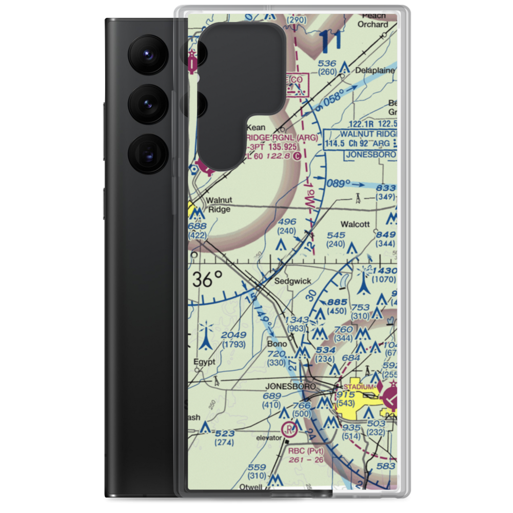 Scotts Field (RSCO) VFR Sectional Samsung Case Samsung Galaxy S22 Ultra model shown