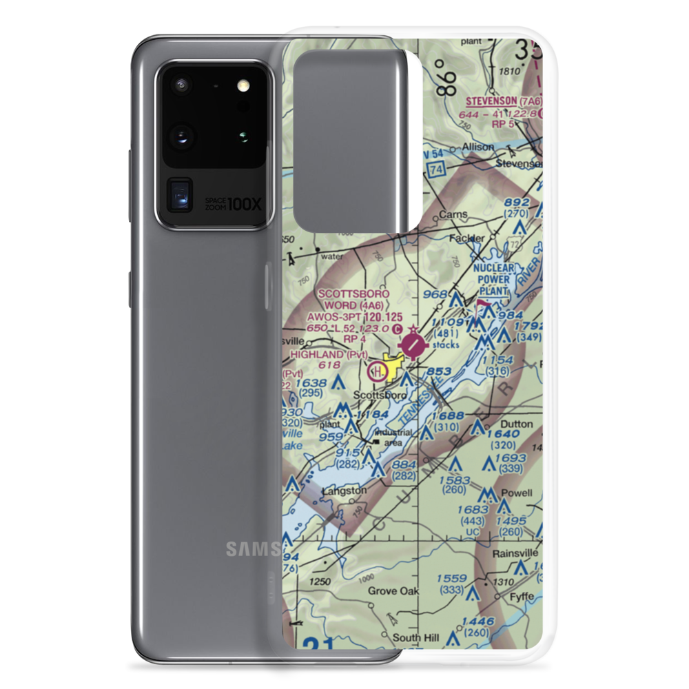 Scottsboro Municipal Word Field (4A6) VFR Sectional Samsung Case Samsung Galaxy S20 Ultra model shown