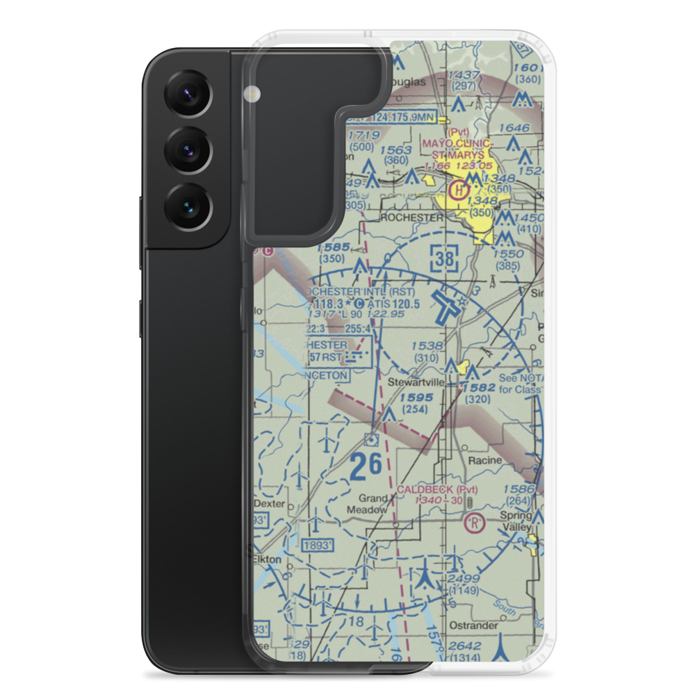 Scrabeck Airport (5MN0) VFR Sectional Samsung Case Samsung Galaxy S22 Plus model shown