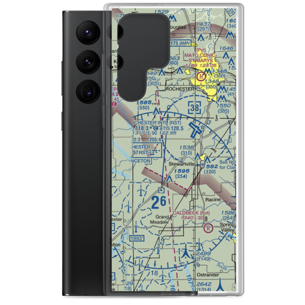 Scrabeck Airport (5MN0) VFR Sectional Samsung Case Samsung Galaxy S22 Ultra model shown