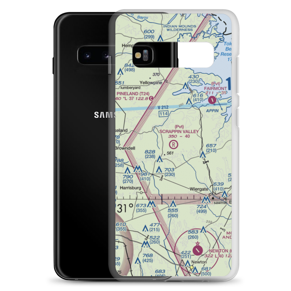 Scrappin Valley Airport (4XS5) VFR Sectional Samsung Case Samsung Galaxy S10+ model shown