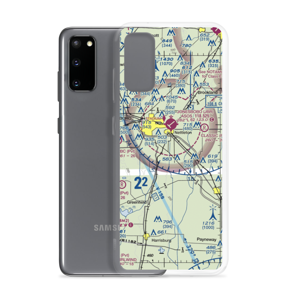 Scudder Airport (4AR9) VFR Sectional Samsung Case Samsung Galaxy S20 model shown