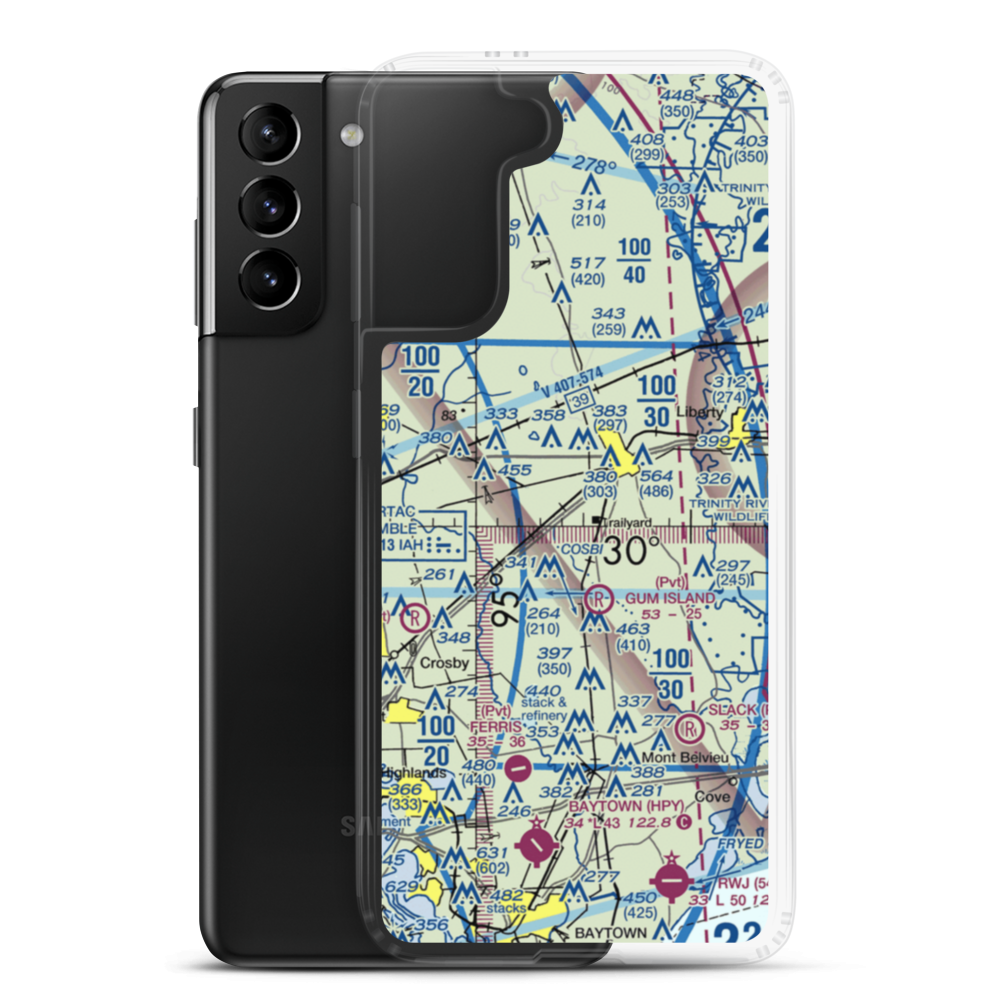 Seaberg Ranch Airport (21TE) VFR Sectional Samsung Case Samsung Galaxy S21 Plus model shown