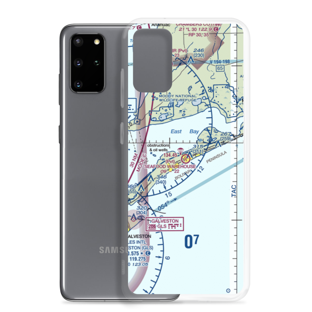 Seafood Warehouse Park Airport (XS77) VFR Sectional Samsung Case Samsung Galaxy S20 Plus model shown