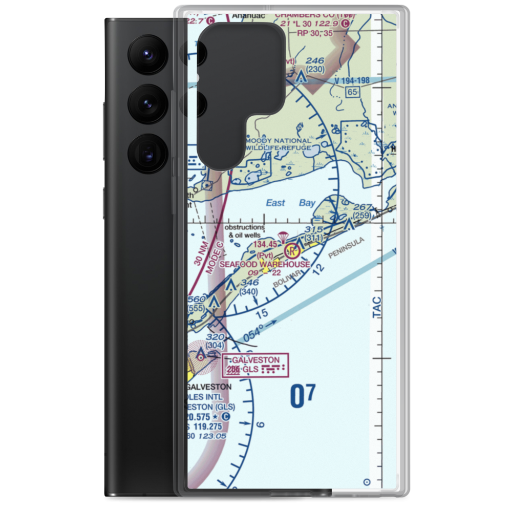 Seafood Warehouse Park Airport (XS77) VFR Sectional Samsung Case Samsung Galaxy S22 Ultra model shown