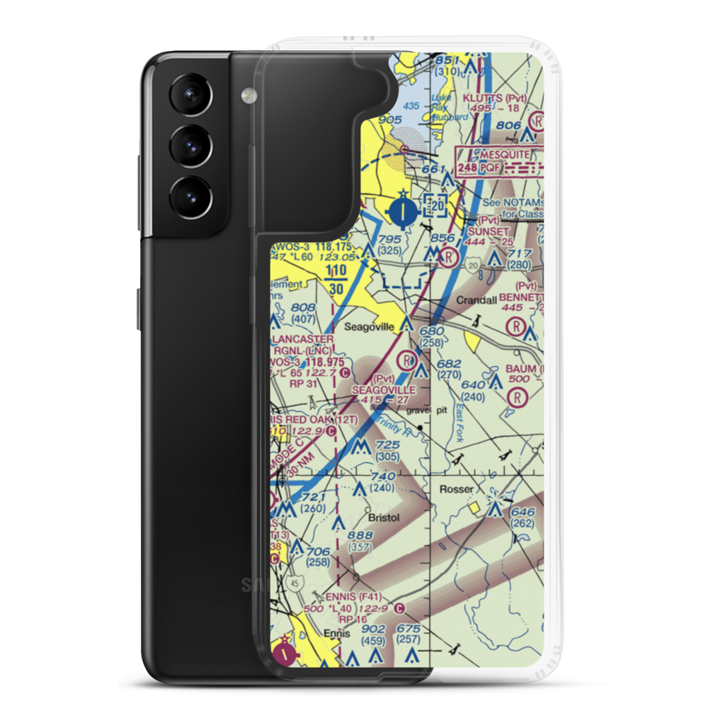 Seagoville Airport (5TA9) VFR Sectional Samsung Case Samsung Galaxy S21 Plus model shown