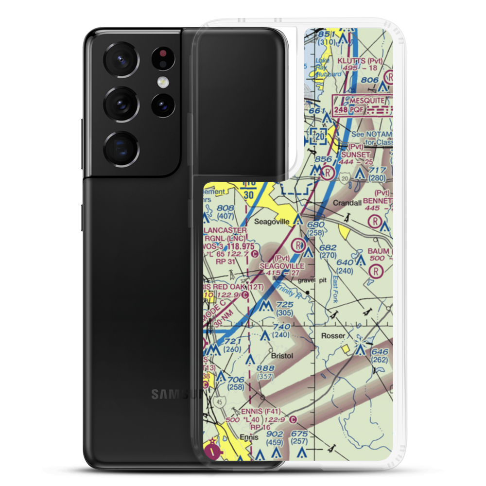 Seagoville Airport (5TA9) VFR Sectional Samsung Case Samsung Galaxy S21 Ultra model shown