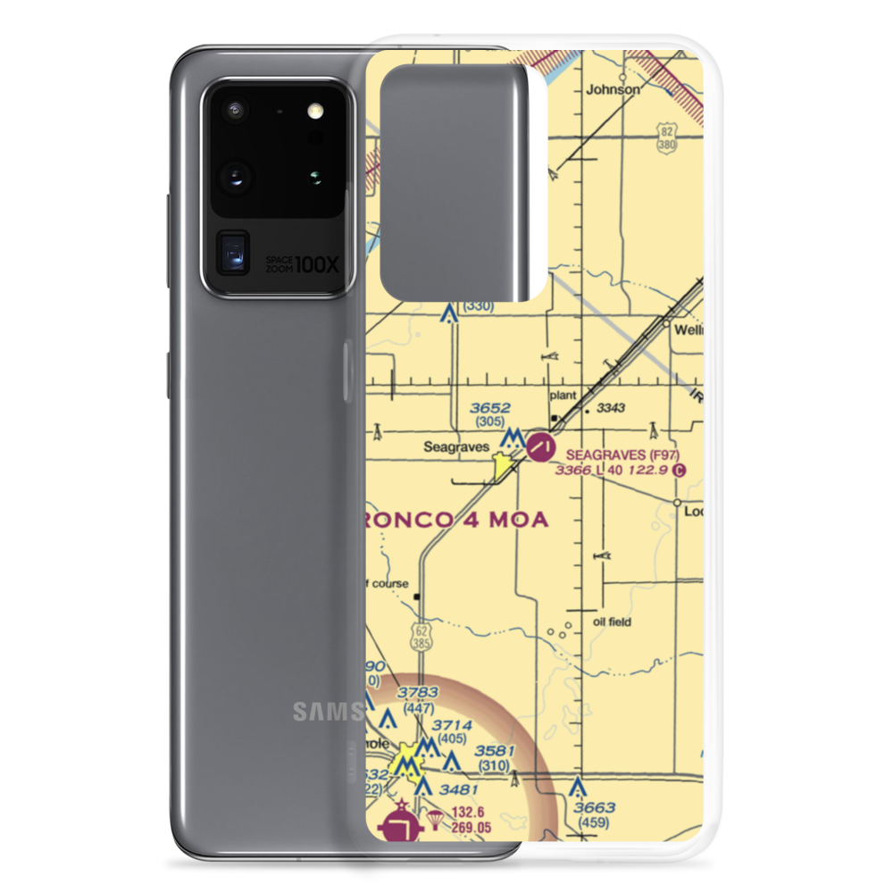 Seagraves Airport (F97) VFR Sectional Samsung Case Samsung Galaxy S20 Ultra model shown