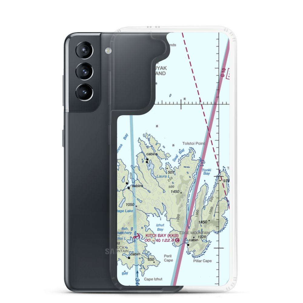 Seal Bay Seaplane Base (SYB) VFR Sectional Samsung Case Samsung Galaxy S21 model shown