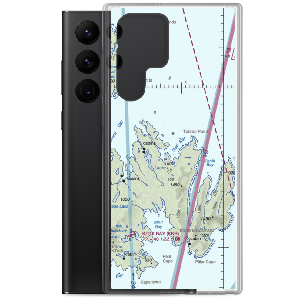 Seal Bay Seaplane Base (SYB) VFR Sectional Samsung Case Samsung Galaxy S22 Ultra model shown