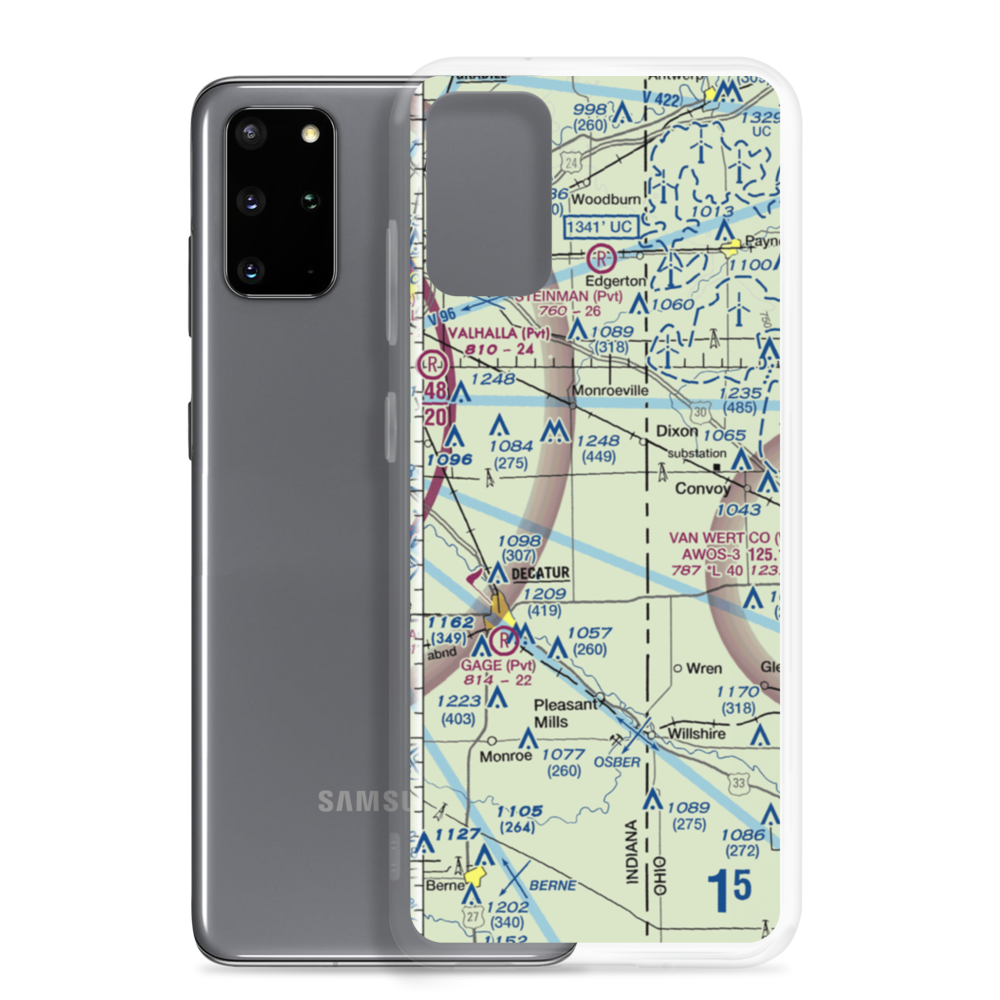 Sealscott Airport (IN58) VFR Sectional Samsung Case Samsung Galaxy S20 Plus model shown