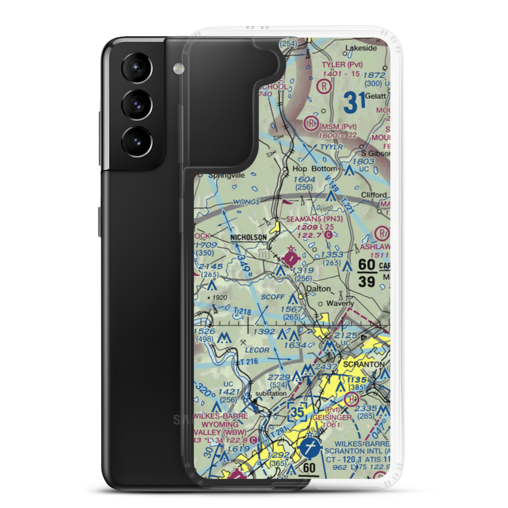 Seamans Field (9N3) VFR Sectional Samsung Case Samsung Galaxy S21 Plus model shown