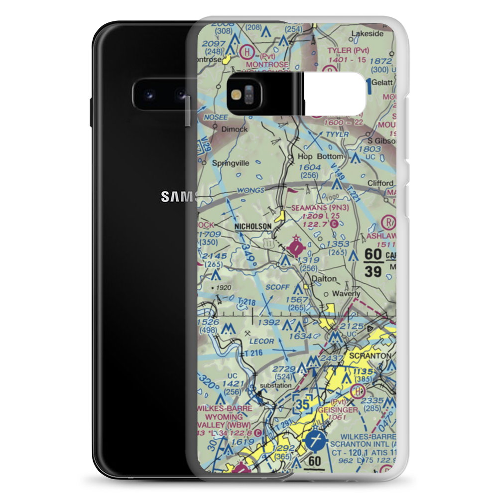 Seamans Field (9N3) VFR Sectional Samsung Case Samsung Galaxy S10+ model shown