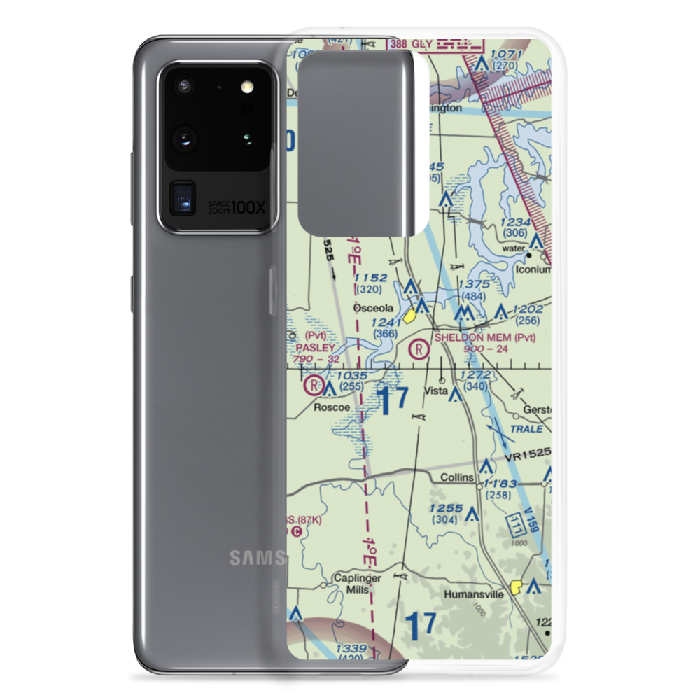 Sean D Sheldon Memorial Airfield (23MU) VFR Sectional Samsung Case Samsung Galaxy S20 Ultra model shown