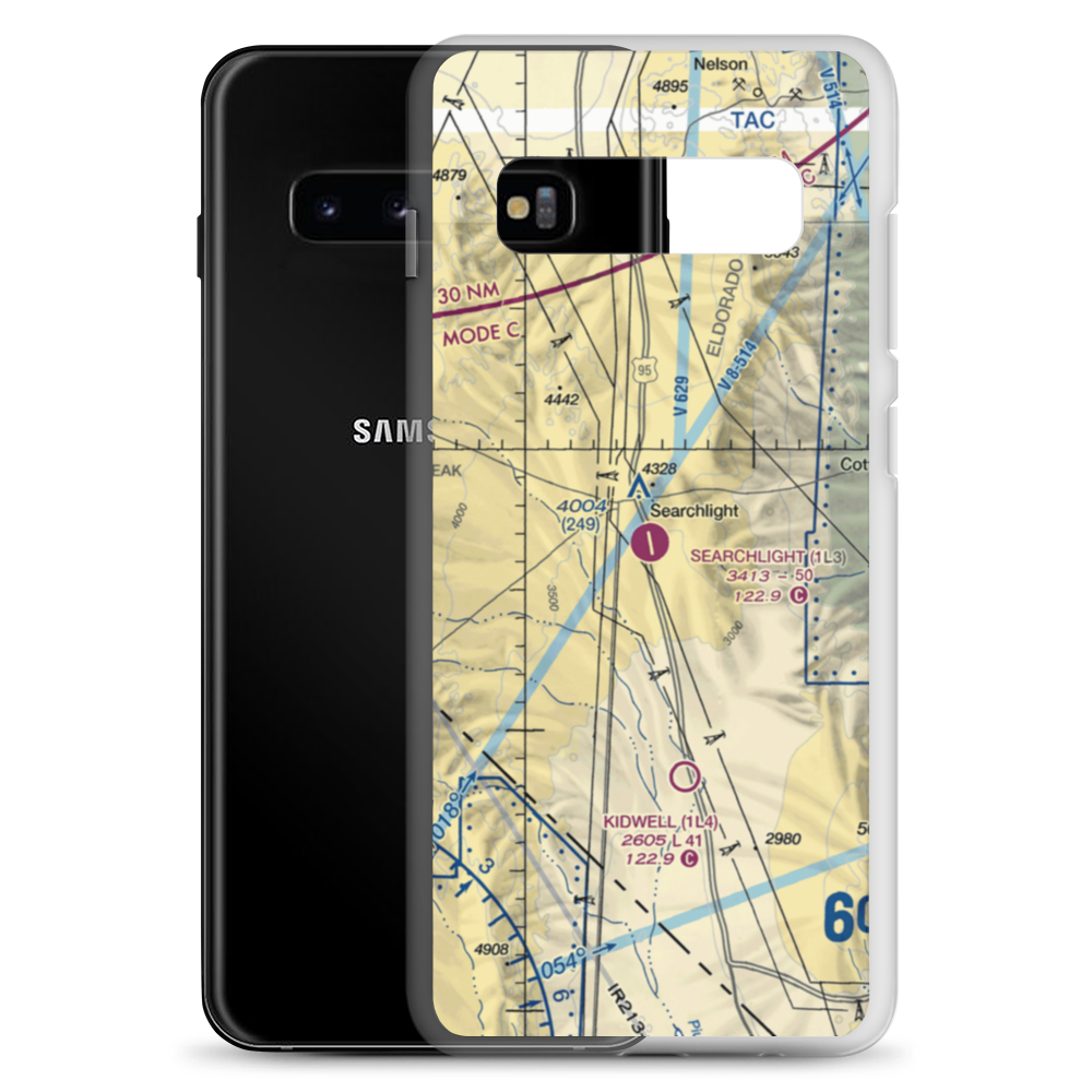 Searchlight Airport (1L3) VFR Sectional Samsung Case Samsung Galaxy S10+ model shown