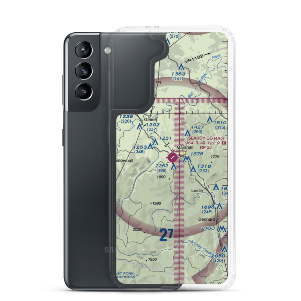 Searcy County Airport (4A5) VFR Sectional Samsung Case Samsung Galaxy S21 model shown