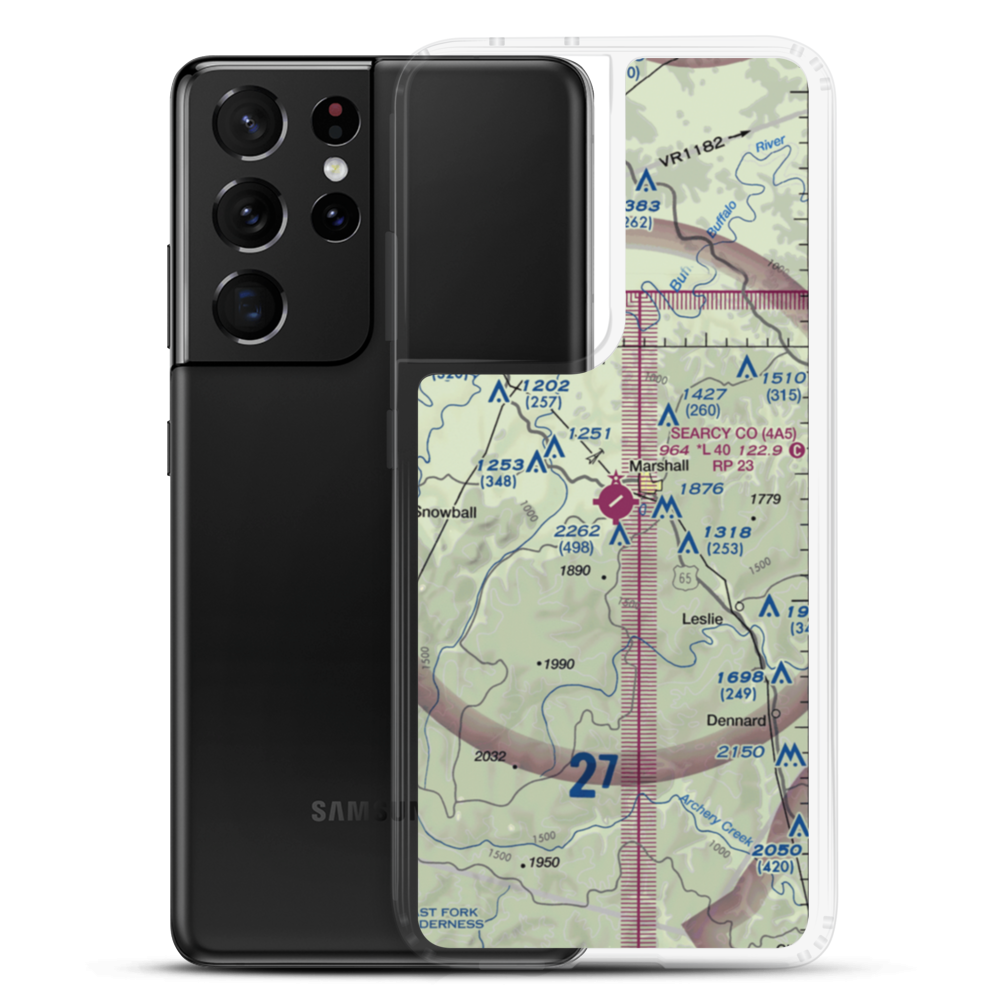 Searcy County Airport (4A5) VFR Sectional Samsung Case Samsung Galaxy S21 Ultra model shown