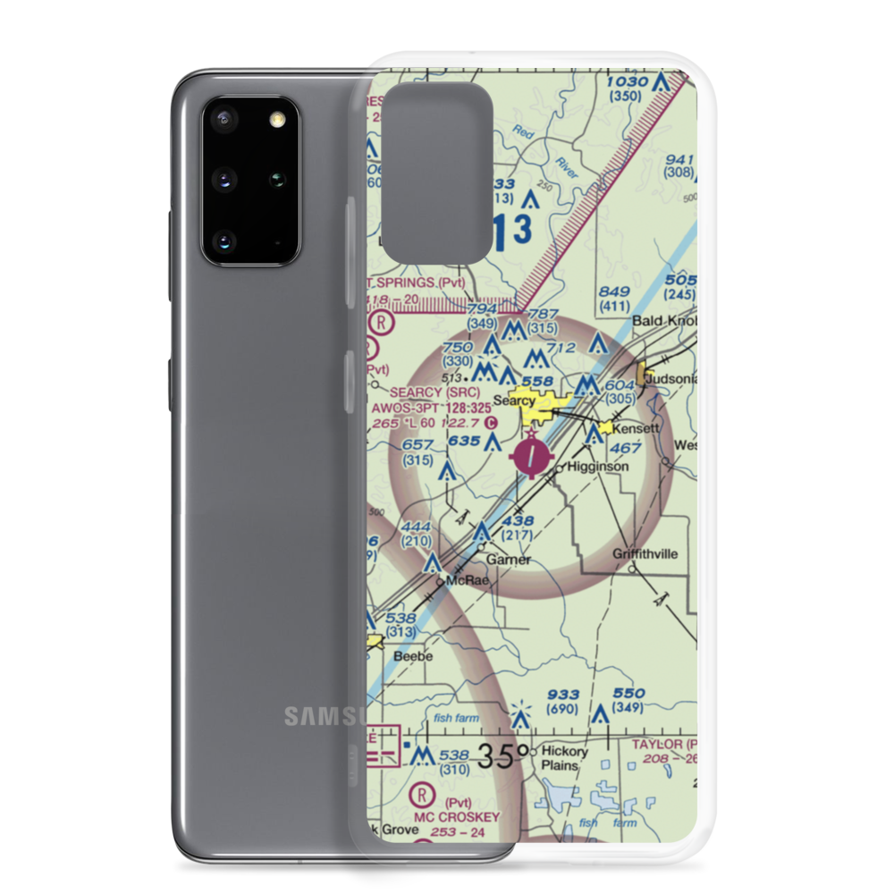 Searcy Municipal Airport (SRC) VFR Sectional Samsung Case Samsung Galaxy S20 Plus model shown