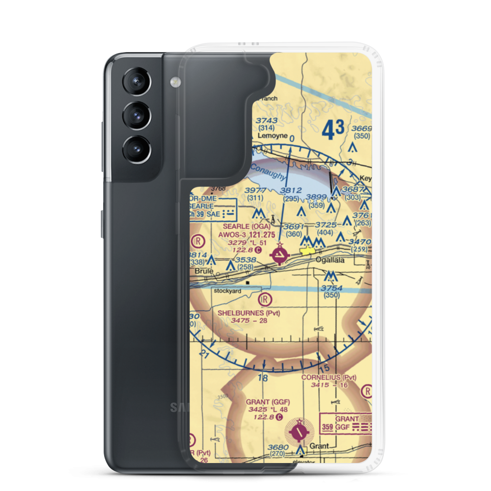 Searle Field (OGA) VFR Sectional Samsung Case Samsung Galaxy S21 model shown