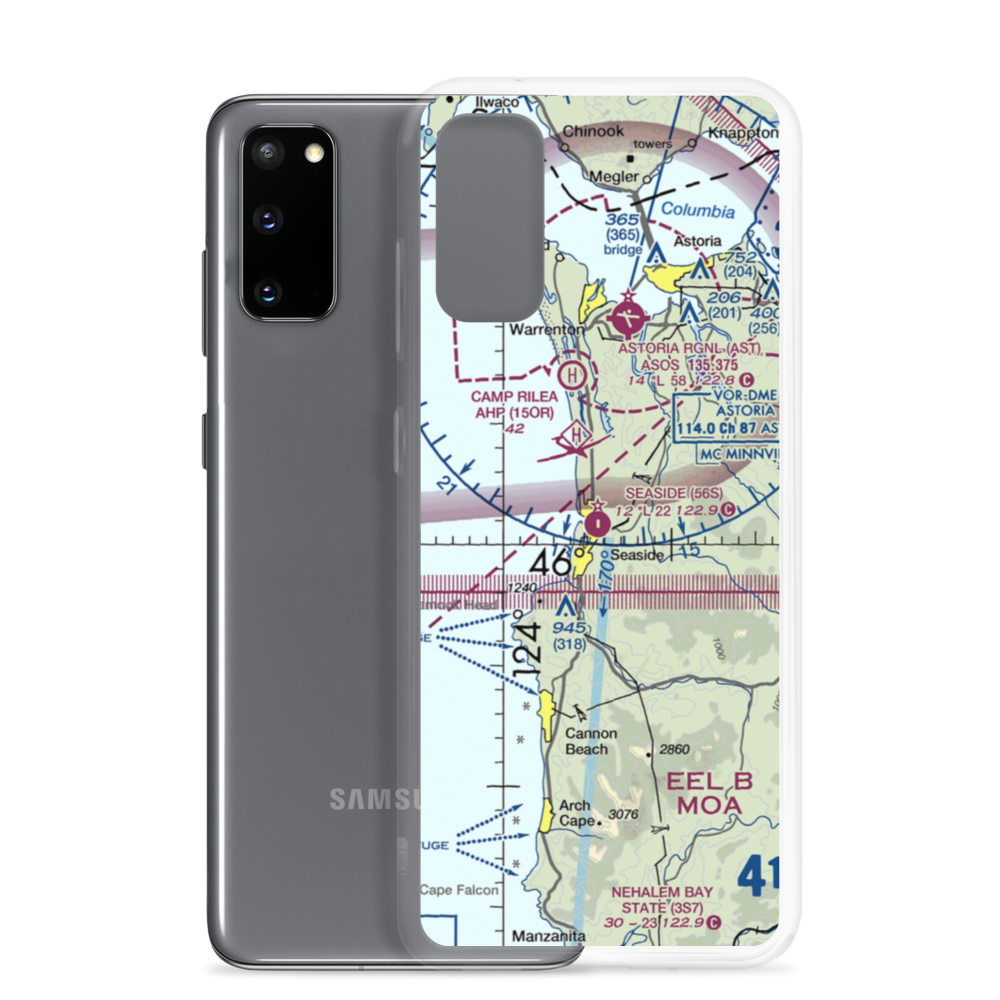 Seaside Municipal Airport (56S) VFR Sectional Samsung Case Samsung Galaxy S20 model shown