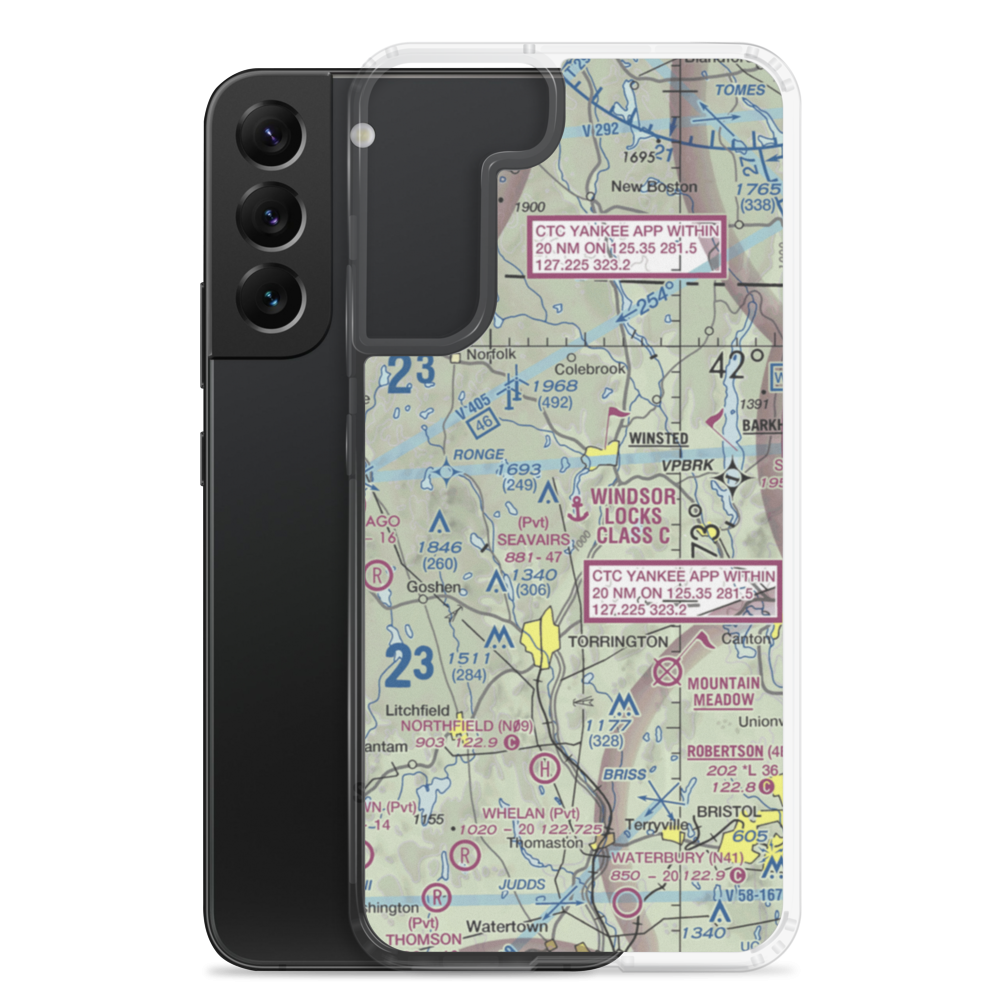 Seavair's Landing Seaplane Base (08CT) VFR Sectional Samsung Case Samsung Galaxy S22 Plus model shown