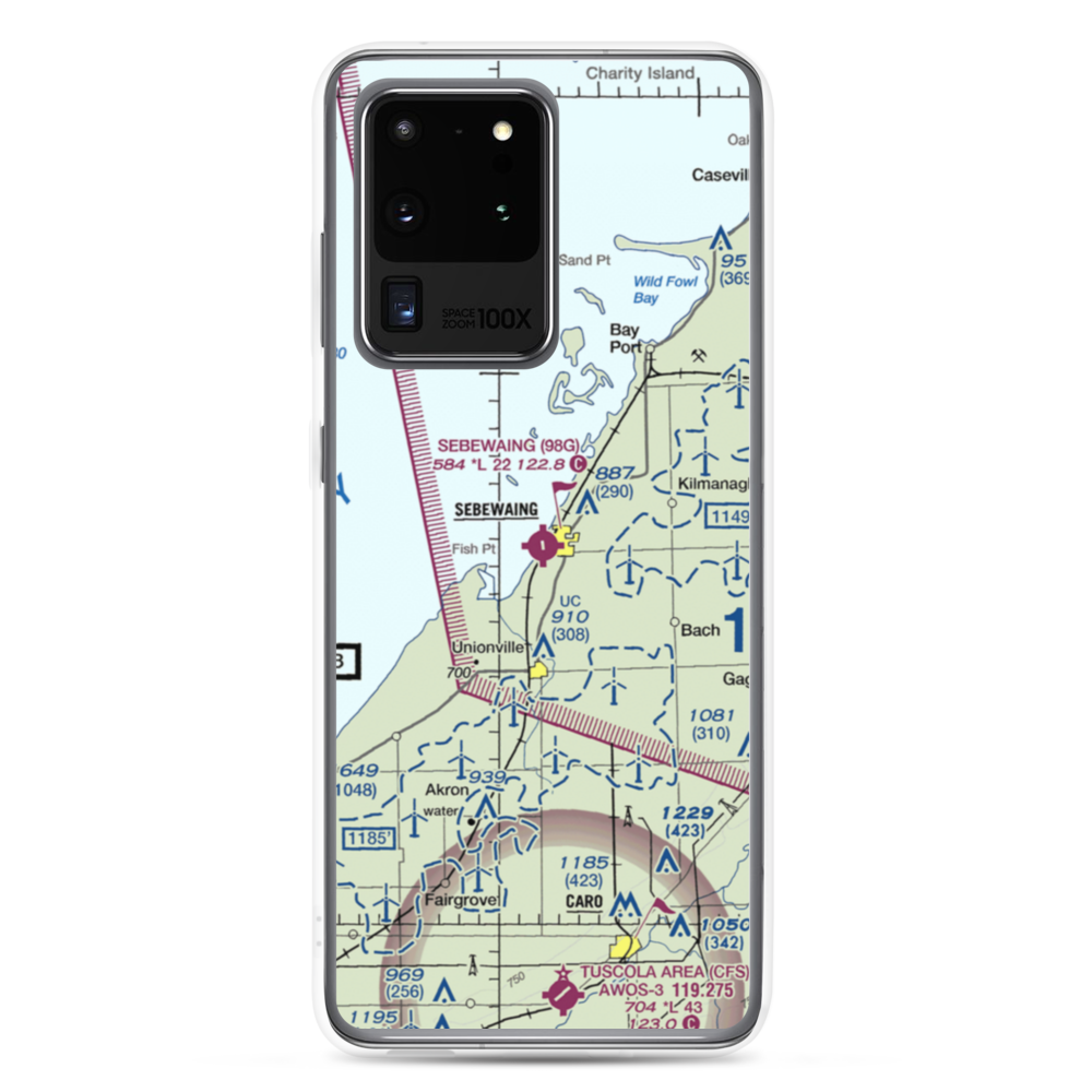 Sebewaing Township Airport (98G) VFR Sectional Samsung Case Samsung Galaxy S20 Ultra model shown