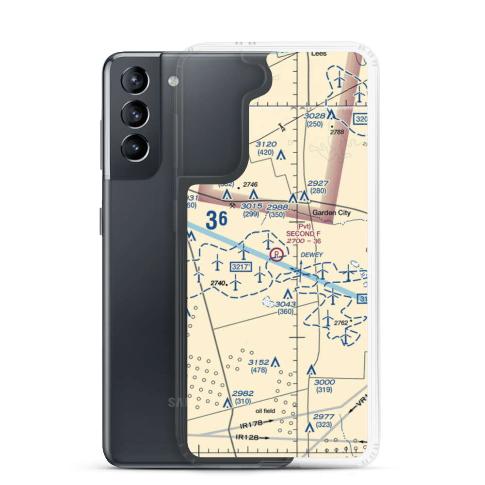 Second F Airport (73XS) VFR Sectional Samsung Case Samsung Galaxy S21 model shown