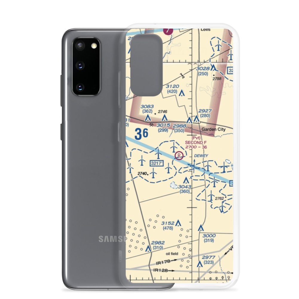 Second F Airport (73XS) VFR Sectional Samsung Case Samsung Galaxy S20 model shown