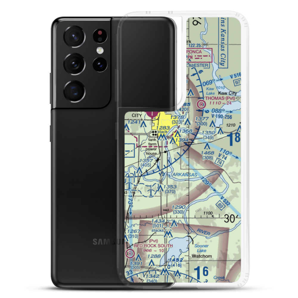 Secrest Ranch Airport (OK49) VFR Sectional Samsung Case Samsung Galaxy S21 Ultra model shown