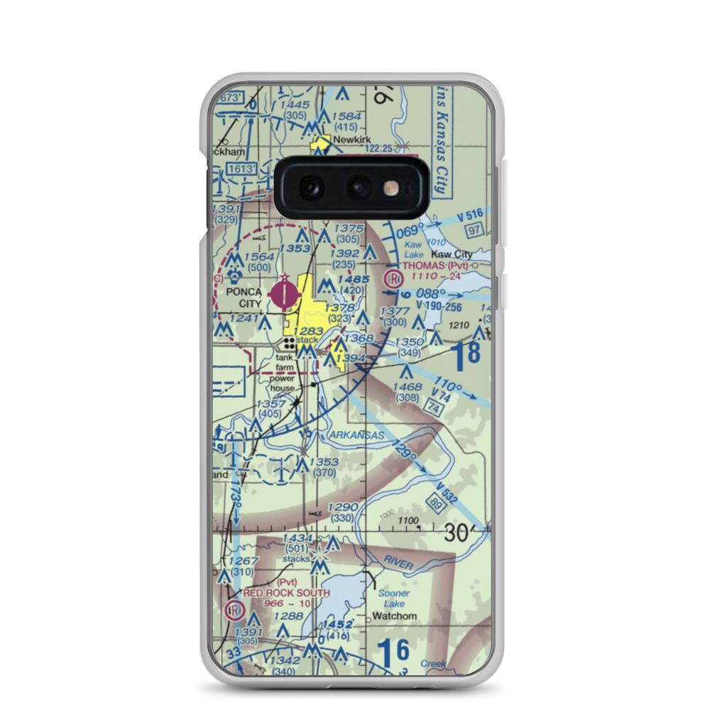 Secrest Ranch Airport (OK49) VFR Sectional Samsung Case Samsung Galaxy S10e model shown