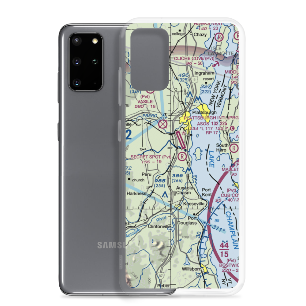 Secret Spot Airport (3NK5) VFR Sectional Samsung Case Samsung Galaxy S20 Plus model shown