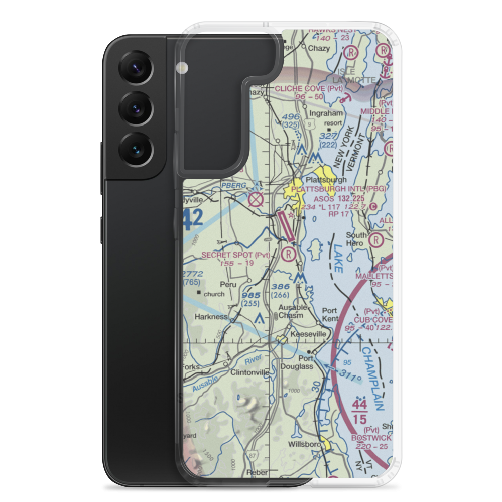 Secret Spot Airport (3NK5) VFR Sectional Samsung Case Samsung Galaxy S22 Plus model shown