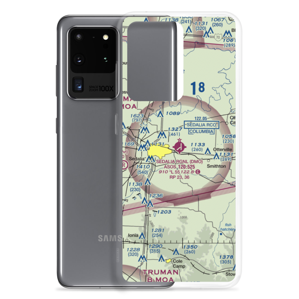 Sedalia Memorial Airport (DMO) VFR Sectional Samsung Case Samsung Galaxy S20 Ultra model shown