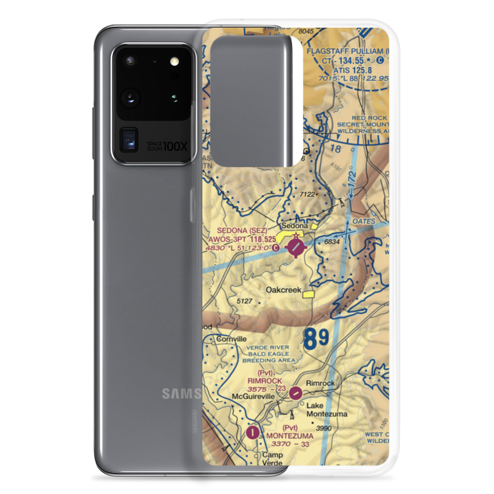 Sedona Airport (SEZ) VFR Sectional Samsung Case Samsung Galaxy S20 Ultra model shown