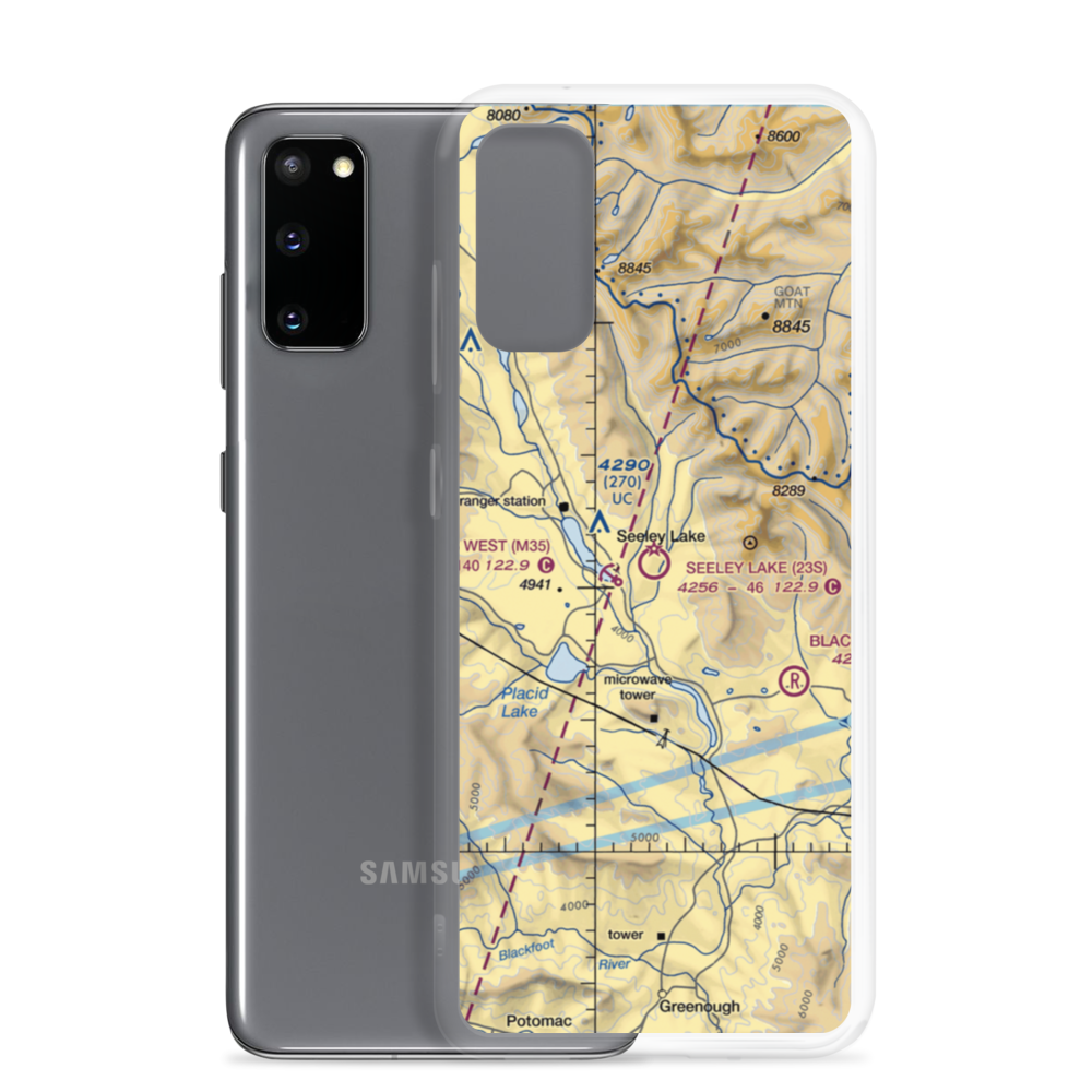 Seeley Lake Airport (23S) VFR Sectional Samsung Case Samsung Galaxy S20 model shown