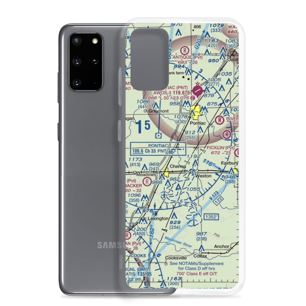 Seeman Airport (31LL) VFR Sectional Samsung Case Samsung Galaxy S20 Plus model shown