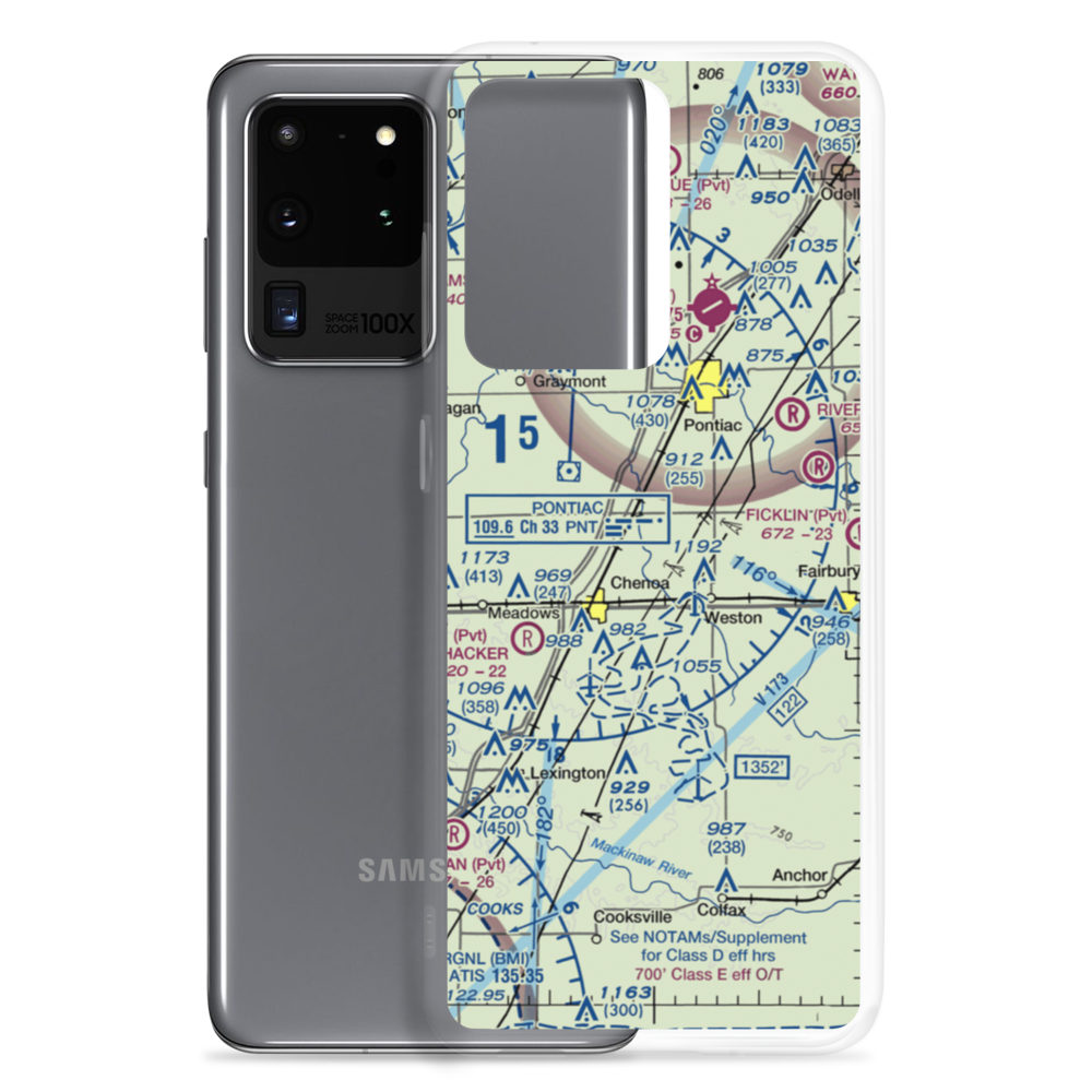 Seeman Airport (31LL) VFR Sectional Samsung Case Samsung Galaxy S20 Ultra model shown