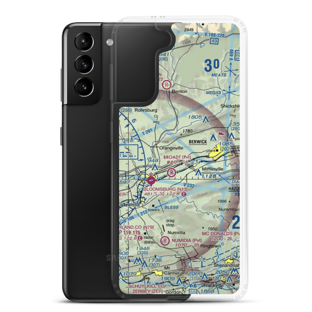 Seesholtz Airport (86PN) VFR Sectional Samsung Case Samsung Galaxy S21 Plus model shown