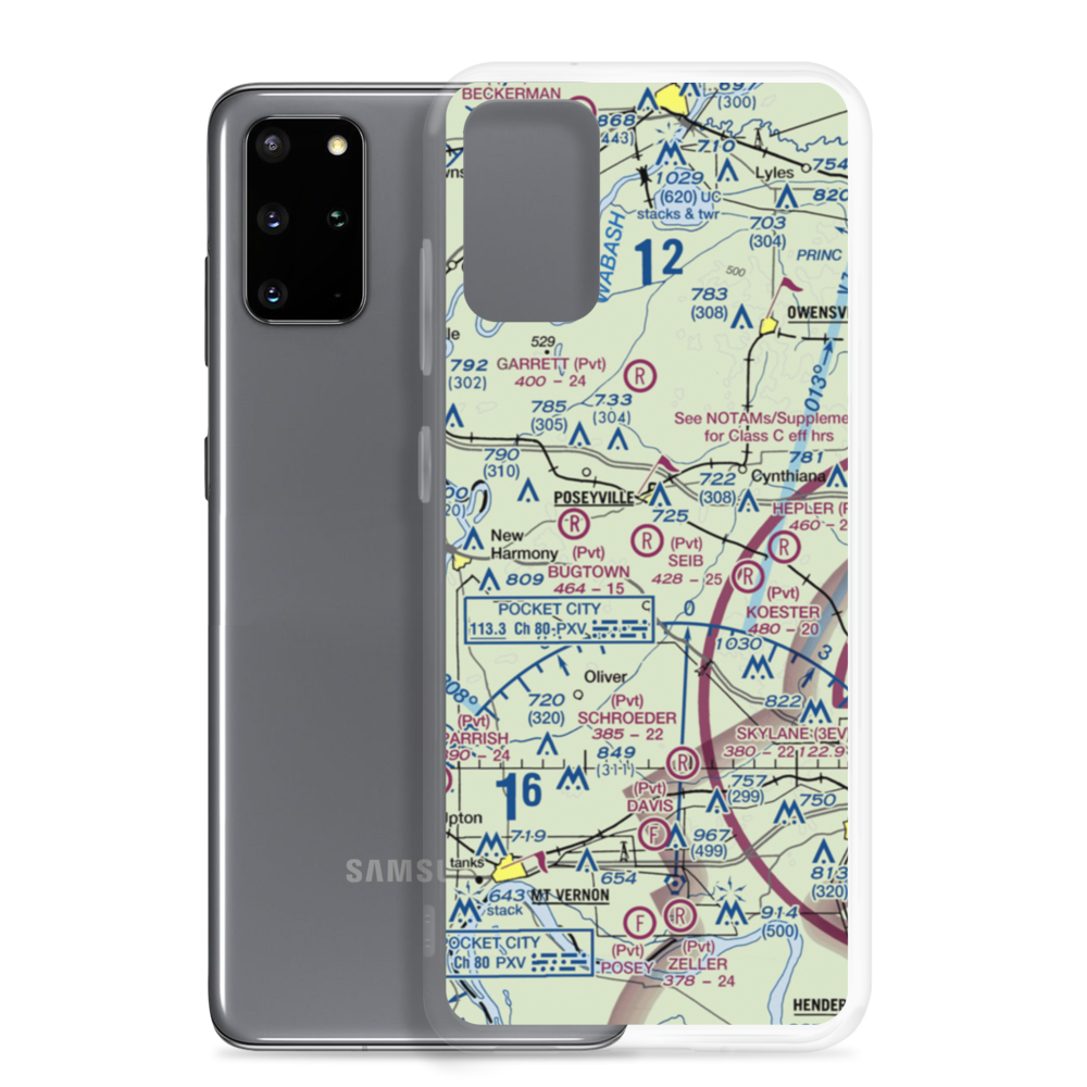 Seib Airport (88IN) VFR Sectional Samsung Case Samsung Galaxy S20 Plus model shown