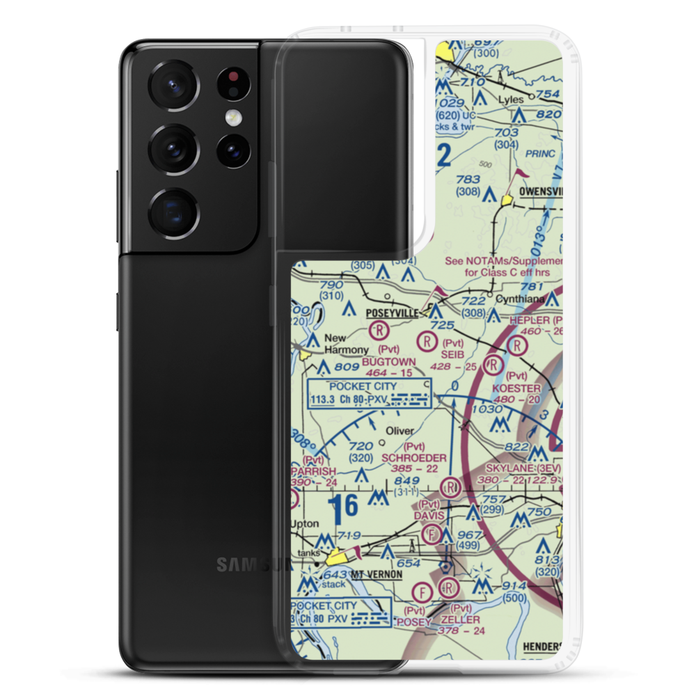 Seib Airport (88IN) VFR Sectional Samsung Case Samsung Galaxy S21 Ultra model shown